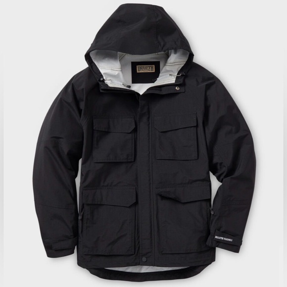 Duluth Trading Co Other - Duluth Trading Co Black No-Rainer Cargo Rain Jacket Hooded Waterproof Vented 2XL